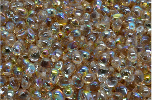 Drop Beads, Crystal 98534 (00030-98534), Glass, Czech Republic