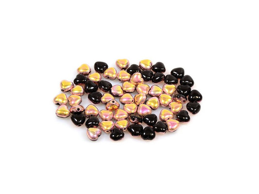 Pressed Beads Heart 23980/28009 Glass Czech Republic