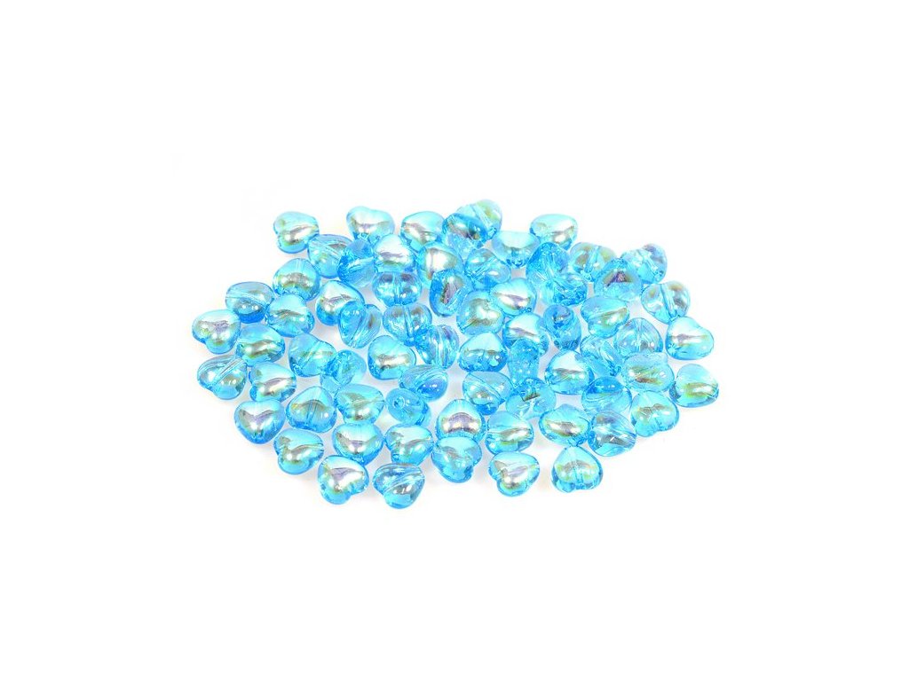 Pressed Beads Heart 60020/28701 Glass Czech Republic