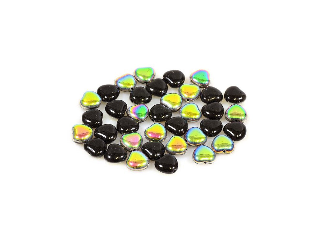 Pressed Beads Heart 23980/28101 Glass Czech Republic