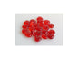 Pressed Beads Heart Ruby Red Glass Czech Republic