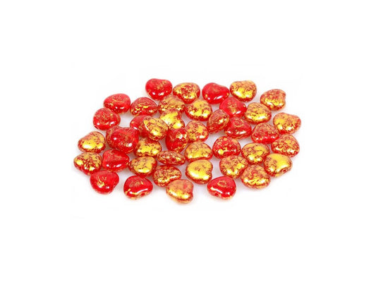 Pressed Beads Heart 91250/56902 Glass Czech Republic