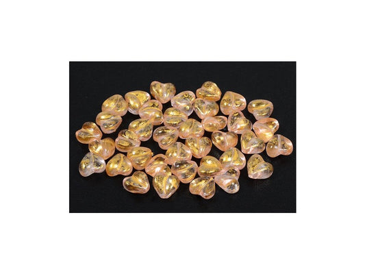 Pressed Beads Heart 70110/56902 Glass Czech Republic