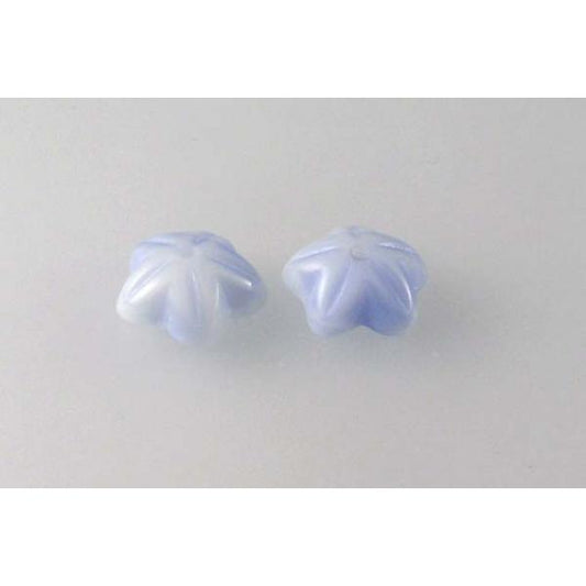 Pressed Beads 5-petal Flower 10 mm, Light Sky Blue (7314), Bohemia Crystal Glass, Czechia 11179215