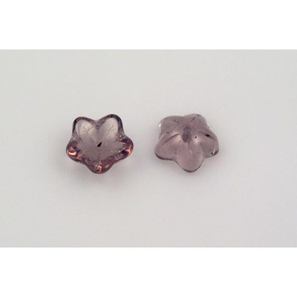 Pressed Beads 5-petal Flower 10 mm, Transparent Light Amethyst (20020), Bohemia Crystal Glass, Czechia 11179215