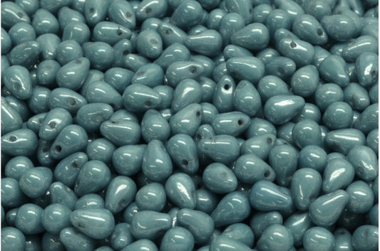 滴珠，白色光泽蓝色全涂层 (02010-14464)，玻璃，捷克共和国