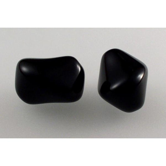 Pressed Beads 19 x 21 mm, Black (23980), Bohemia Crystal Glass, Czechia 11192002