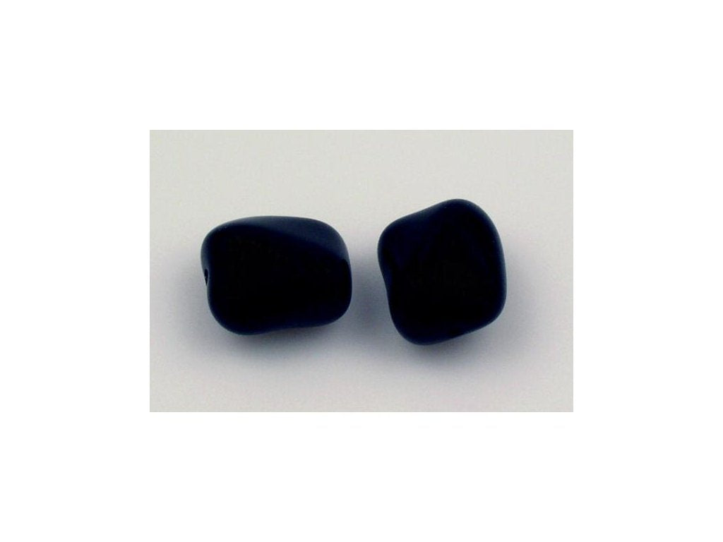 Pressed Beads Black Glass Czech Republic