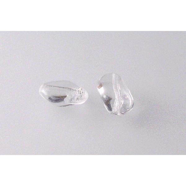 Pressed Beads 9 x 6 mm, Crystal (30), Bohemia Crystal Glass, Czechia 11199805