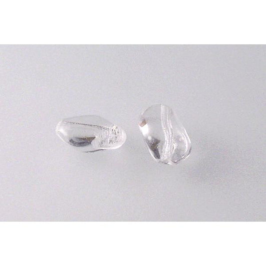 Pressed Beads 9 x 6 mm, Crystal (30), Bohemia Crystal Glass, Czechia 11199805