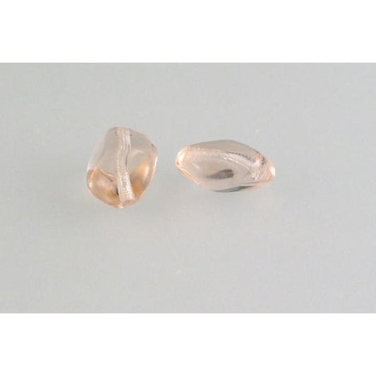 Pressed Beads 9 x 6 mm, Transparent Pink (70110), Bohemia Crystal Glass, Czechia 11199805