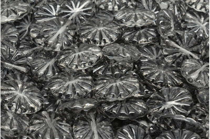 Flache ovale Perlen, Kristall 46449 (00030-46449), Glas, Tschechische Republik