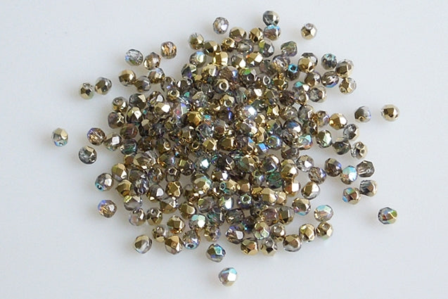 Fire Polished Faceted Beads Round 2.5 mm, Crystal 98536 (30-98536-), Bohemia Crystal Glass, Czechia 15119001
