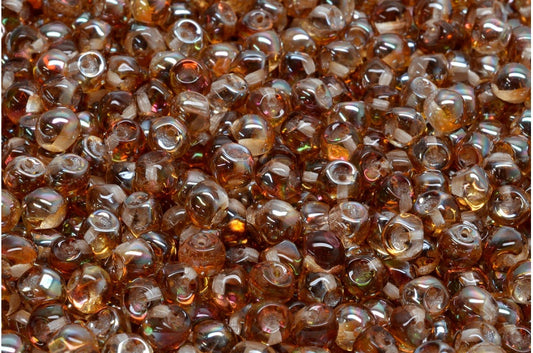 Mushroom Button Beads, Crystal 23401 (00030-23401), Glass, Czech Republic