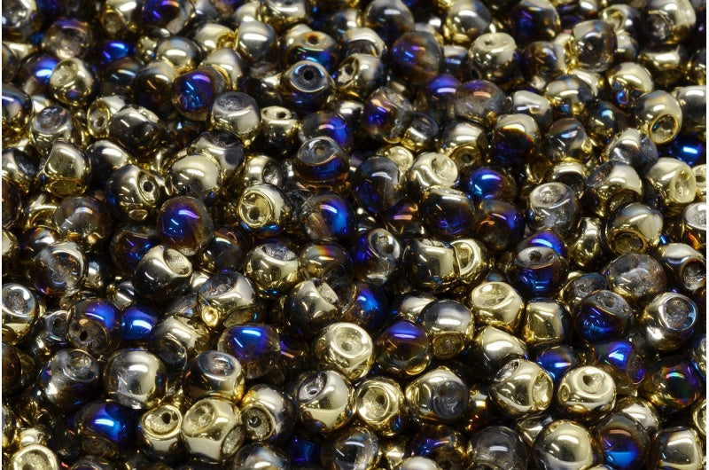 Mushroom Button Beads, Crystal 98548 (00030-98548), Glass, Czech Republic