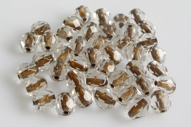 Fire Polished Faceted Beads Round 6 mm, Crystal 44818 (30-44818), Bohemia Crystal Glass, Czechia 15119001