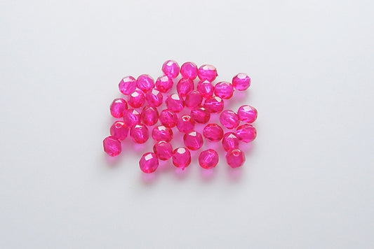 Fire Polished Faceted Beads Round 6 mm, Crystal 45476 (30-45476), Bohemia Crystal Glass, Czechia 15119001