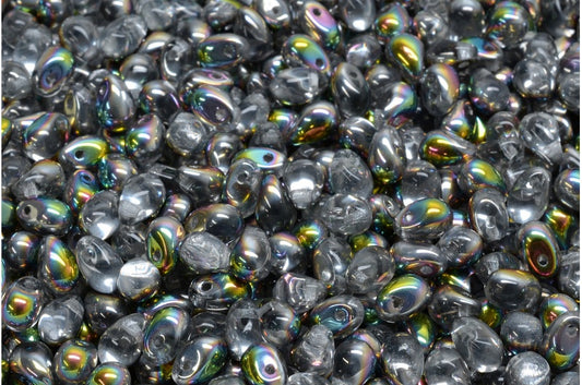 Drop Beads, Crystal Crystal Vitrail Medium Coating (00030-28101), Glass, Czech Republic