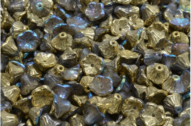 钟花杯珠，水晶 98536 (00030-98536)，玻璃，捷克共和国