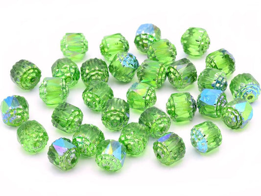 Fire Polished Faceted Beads Cathedral 00030/98650 Glass Czech Republic