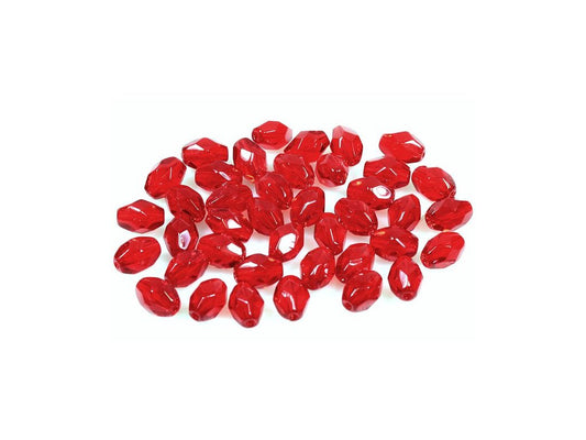 Fire Polished Faceted Beads Olives Ruby Red Glass Czech Republic