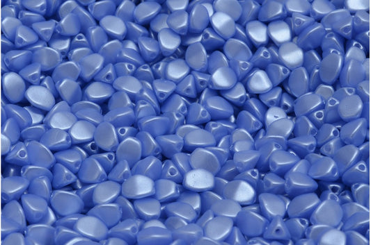 捏珠，白色浅蓝色 (02010-25014)，玻璃，捷克共和国