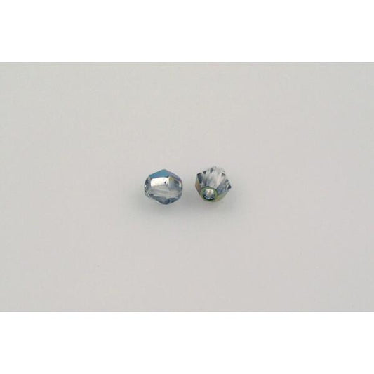 Fire Polished Faceted Beads Bicone Xilion 4 mm, Crystal Crystal Vitrail Medium Coating (30-28101), Bohemia Crystal Glass, Czechia 15169101