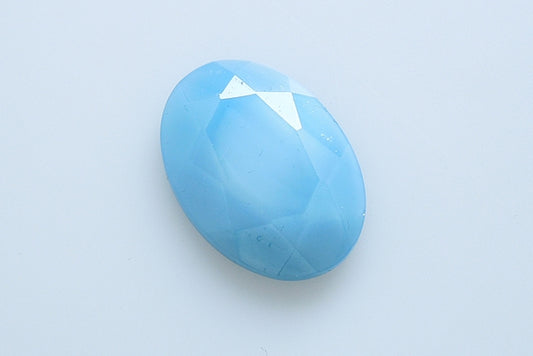 Crystal Glass Gemstone Oval 18 x 13 mm, Turquise (64000), Bohemia Crystal Glass, Czechia 2130