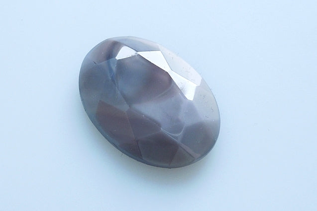 Crystal Glass Gemstone Oval 25 x 18 mm, color: 44000, Bohemia Crystal Glass, Czechia 2130