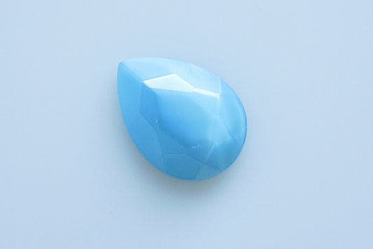 Crystal Glass Gemstone Drop 18 x 13 mm, Turquise (64000), Bohemia Crystal Glass, Czechia 2230