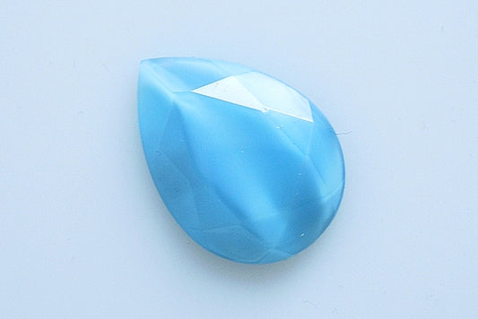 Crystal Glass Gemstone Drop 25 x 18 mm, Turquise (64000), Bohemia Crystal Glass, Czechia 2230