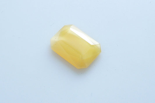 Crystal Glass Gemstone Octagon 18 x 13 mm, Beige (84000), Bohemia Crystal Glass, Czechia 2330