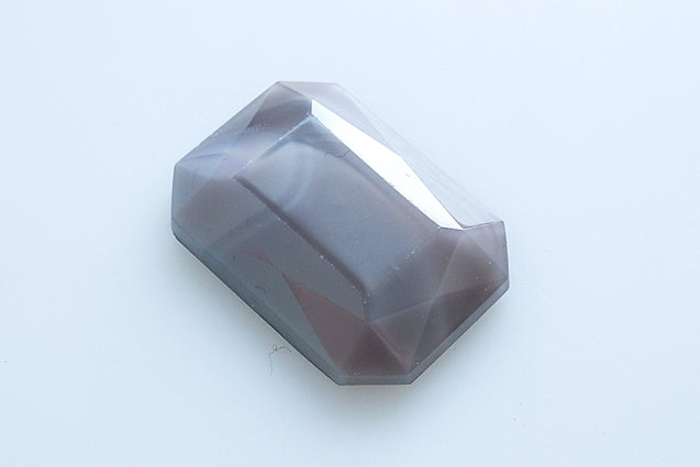 Crystal Glass Gemstone Octagon 25 x 18 mm, color: 44000, Bohemia Crystal Glass, Czechia 2330