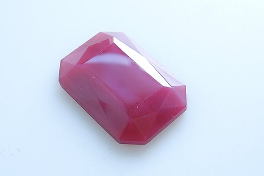 Crystal Glass Gemstone Octagon 25 x 18 mm, color: 94000, Bohemia Crystal Glass, Czechia 2330