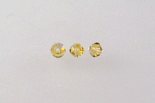 MC Bicone Xilion Cut beads High Sparkle 3 mm, Topaz Ab (10070-28701), Bohemia Crystal Glass, Czechia 45169302