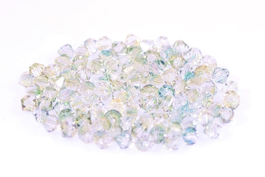 MC Bicone Xilion Cut beads High Sparkle 4 mm, Crystal Combined Luster Yellow Green (30-91005), Bohemia Crystal Glass, Czechia 45169302