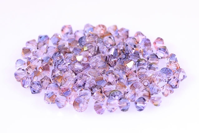 MC Bicone Xilion Cut beads High Sparkle 4 mm, Crystal Combined Luster Red Blue (30-91006), Bohemia Crystal Glass, Czechia 45169302