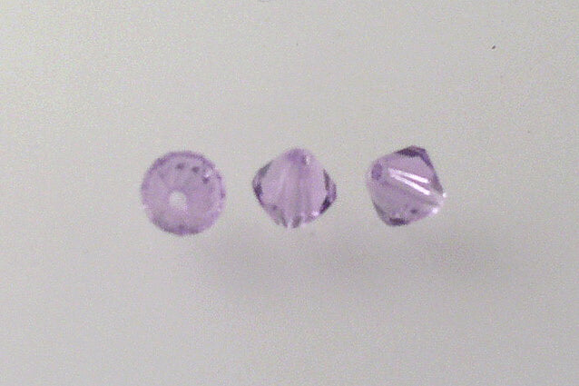 MC Bicone Xilion Cut beads High Sparkle 4 mm, Transparent Light Amethyst (20310), Bohemia Crystal Glass, Czechia 45169302