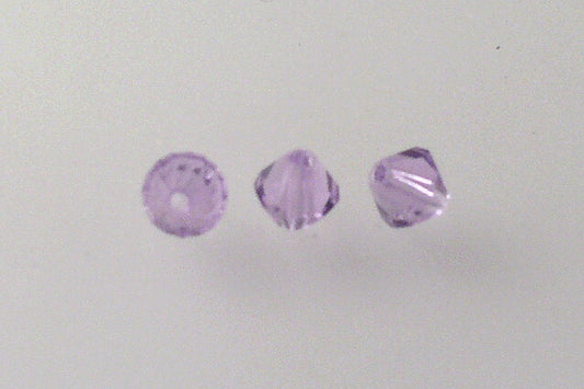 MC Bicone Xilion Cut beads High Sparkle 4 mm, Transparent Light Amethyst (20310), Bohemia Crystal Glass, Czechia 45169302