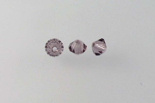 MC Bicone Xilion Cut beads High Sparkle 4 mm, Transparent Light Amethyst (20500), Bohemia Crystal Glass, Czechia 45169302