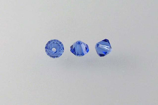 MC Bicone Xilion Cut beads High Sparkle 4 mm, Cobalt (30050), Bohemia Crystal Glass, Czechia 45169302