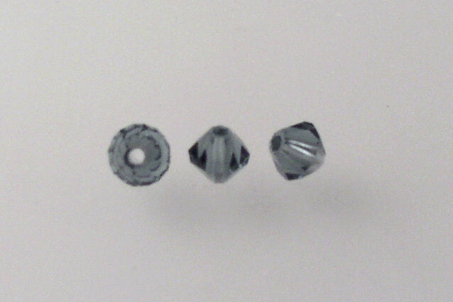 MC Bicone Xilion Cut beads High Sparkle 4 mm, Transparent Dark Blue (30330), Bohemia Crystal Glass, Czechia 45169302