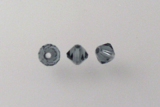 MC Bicone Xilion Cut beads High Sparkle 4 mm, Transparent Dark Blue (30330), Bohemia Crystal Glass, Czechia 45169302