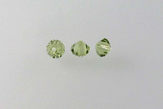 MC Bicone Xilion Cut beads High Sparkle 4 mm, Transparent Green (50230), Bohemia Crystal Glass, Czechia 45169302