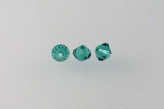 MC Bicone Xilion Cut beads High Sparkle 4 mm, Transparent Green Emerald (50650), Bohemia Crystal Glass, Czechia 45169302