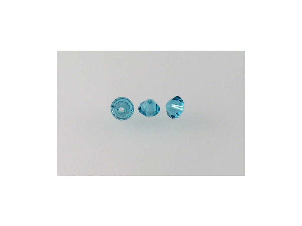 MC Bicone Xilion Cut beads High Sparkle Transparent Aqua Glass Czech Republic