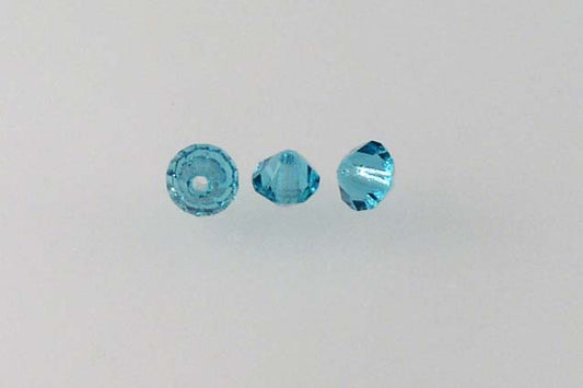 MC Bicone Xilion Cut beads High Sparkle 4 mm, Transparent Aqua (60200), Bohemia Crystal Glass, Czechia 45169302
