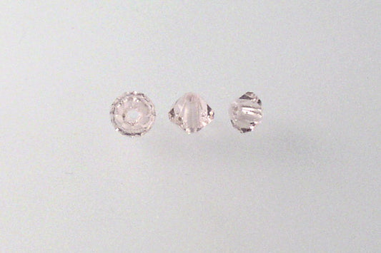 MC Bicone Xilion Cut beads High Sparkle 4 mm, Transparent Pink (70200), Bohemia Crystal Glass, Czechia 45169302