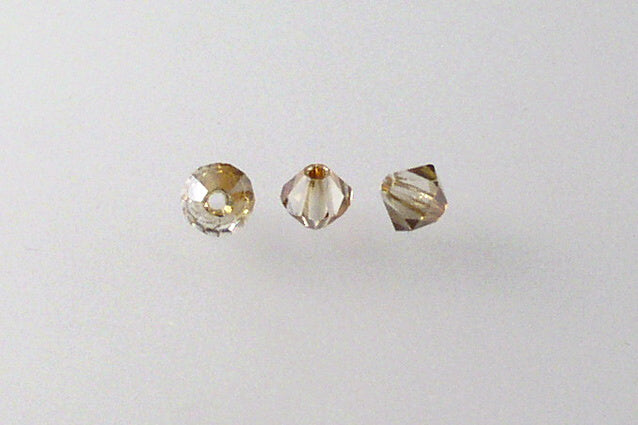 MC Bicone Xilion Cut beads High Sparkle 4 mm, Transparent Yellow 22501 (80100-22501), Bohemia Crystal Glass, Czechia 45169302