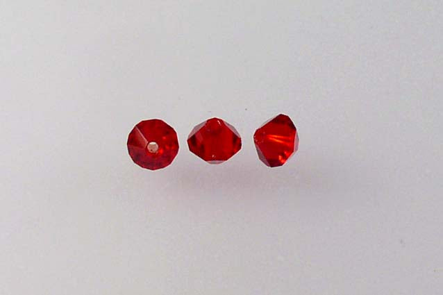 MC Bicone Xilion Cut beads High Sparkle 4 mm, Ruby Red (90080), Bohemia Crystal Glass, Czechia 45169302